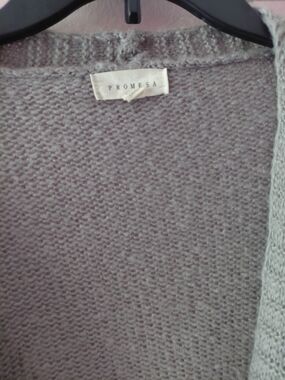 Promesa Light Gray Knit Cardigan